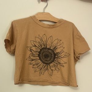 dry goods originality cropped sunflower T-shirt